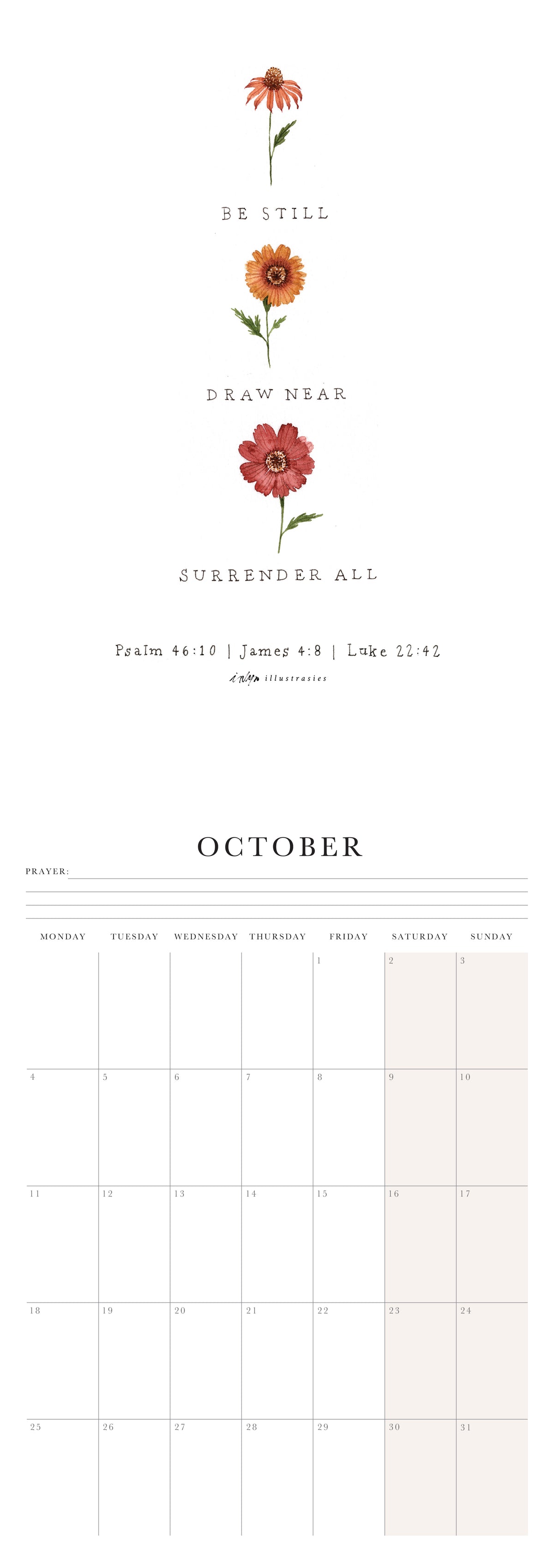 “Draw Near” 2027 A4 Wall Calendar (Pre-order)