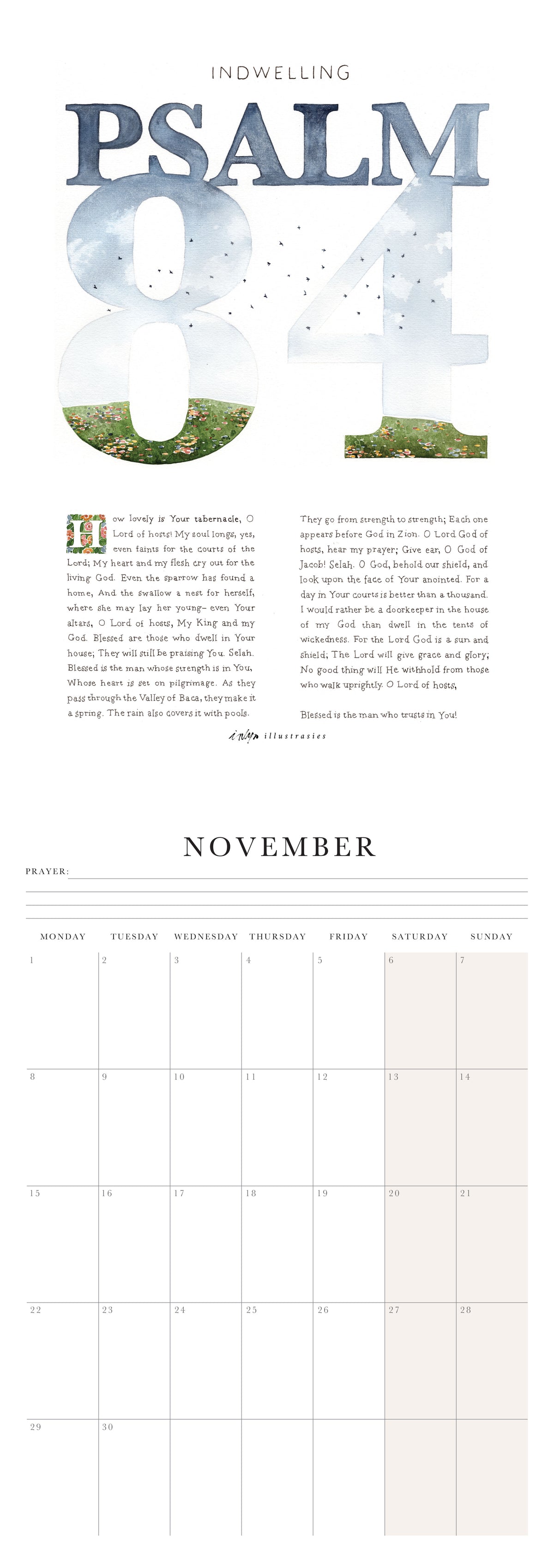 “Draw Near” 2027 A4 Wall Calendar (Pre-order)