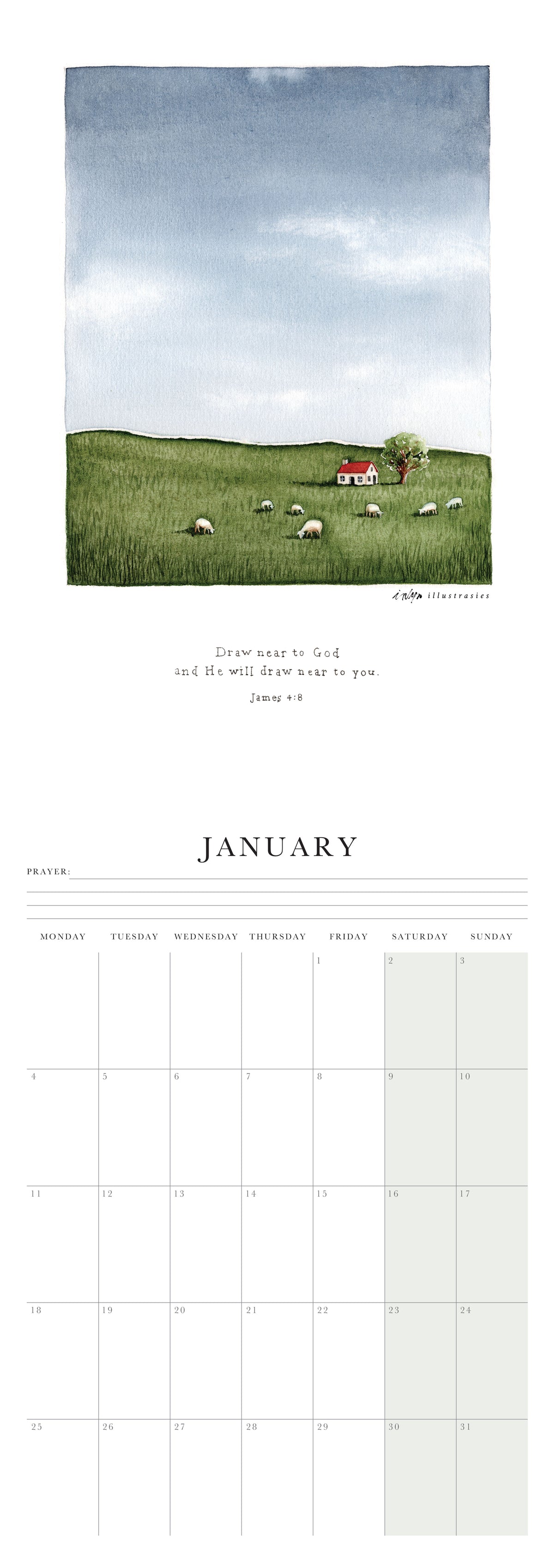 “Draw Near” 2027 A4 Wall Calendar (Pre-order)