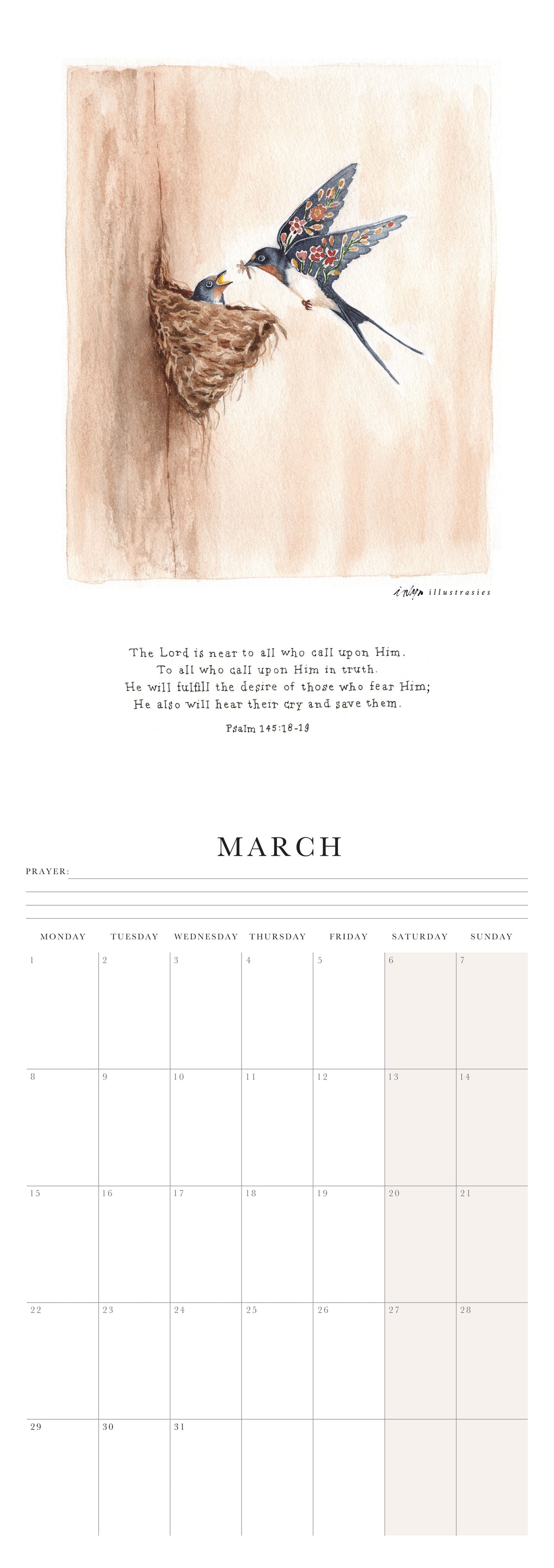 “Draw Near” 2027 A4 Wall Calendar (Pre-order)