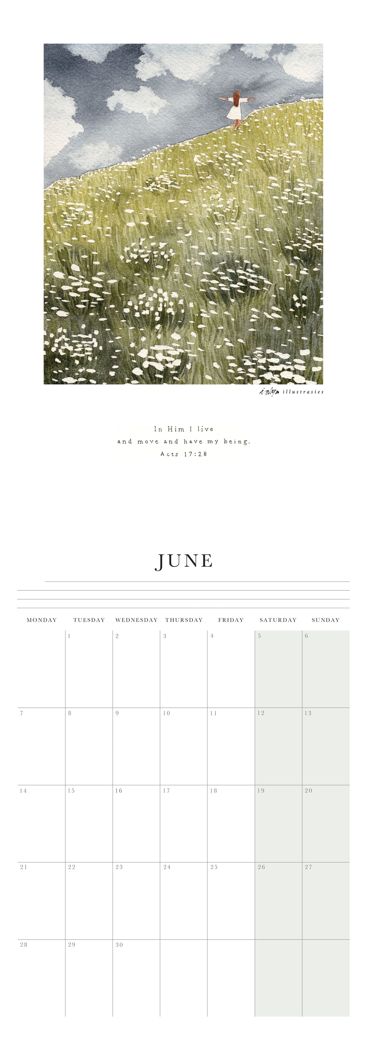 “Draw Near” 2027 A4 Wall Calendar (Pre-order)