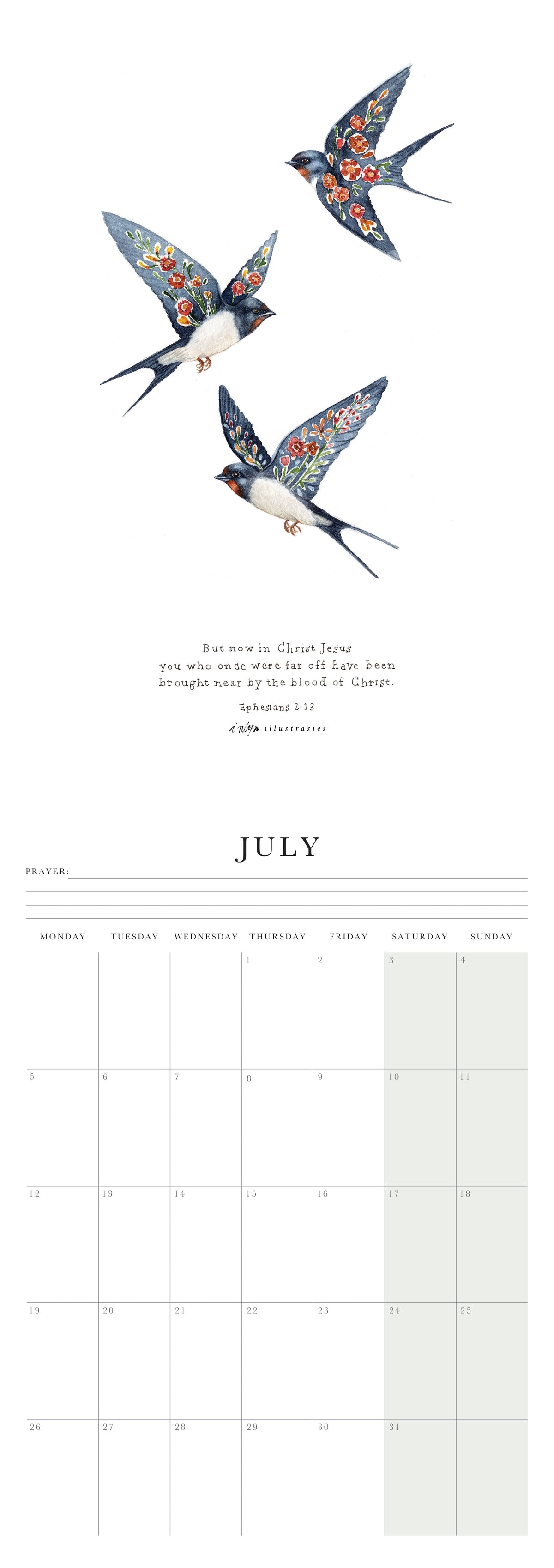 “Draw Near” 2027 A4 Wall Calendar (Pre-order)