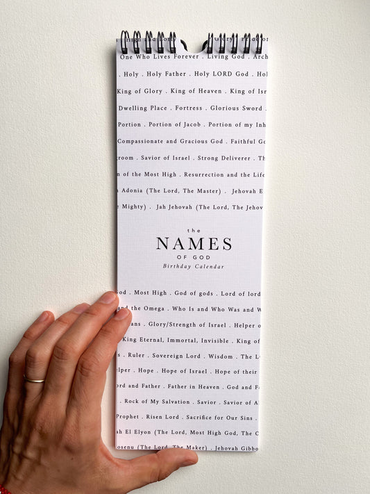 “The Names of God” Birthday Calendar