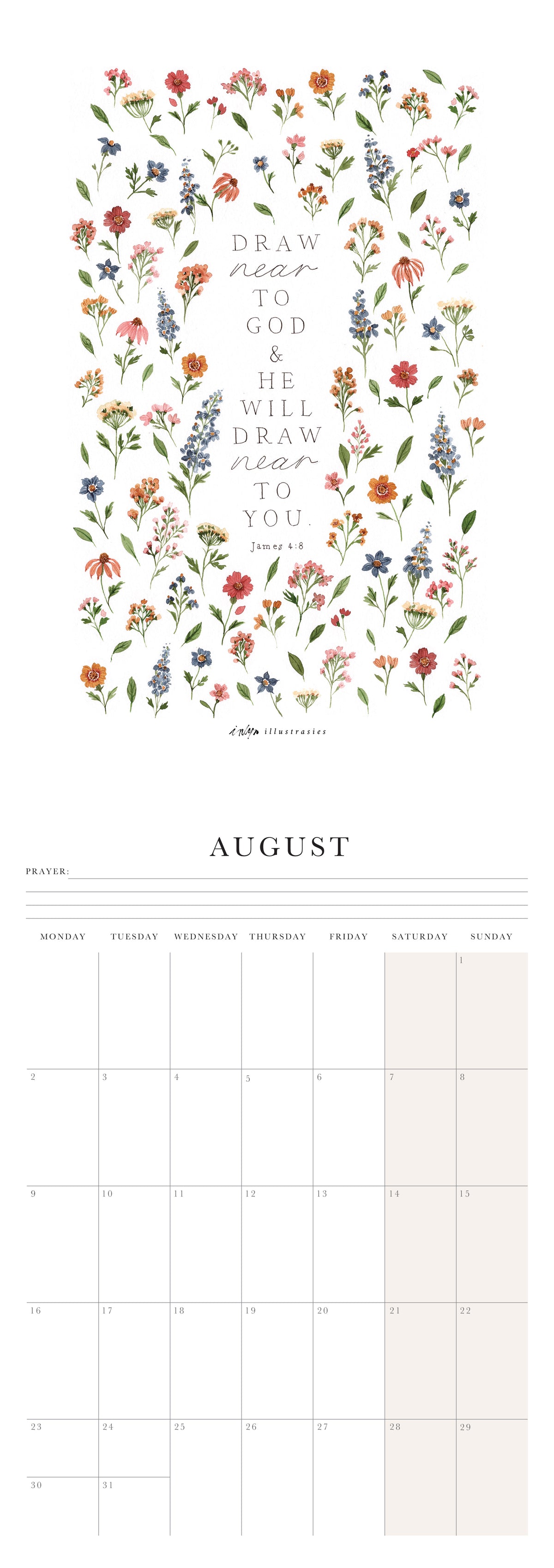 “Draw Near” 2027 A4 Wall Calendar (Pre-order)