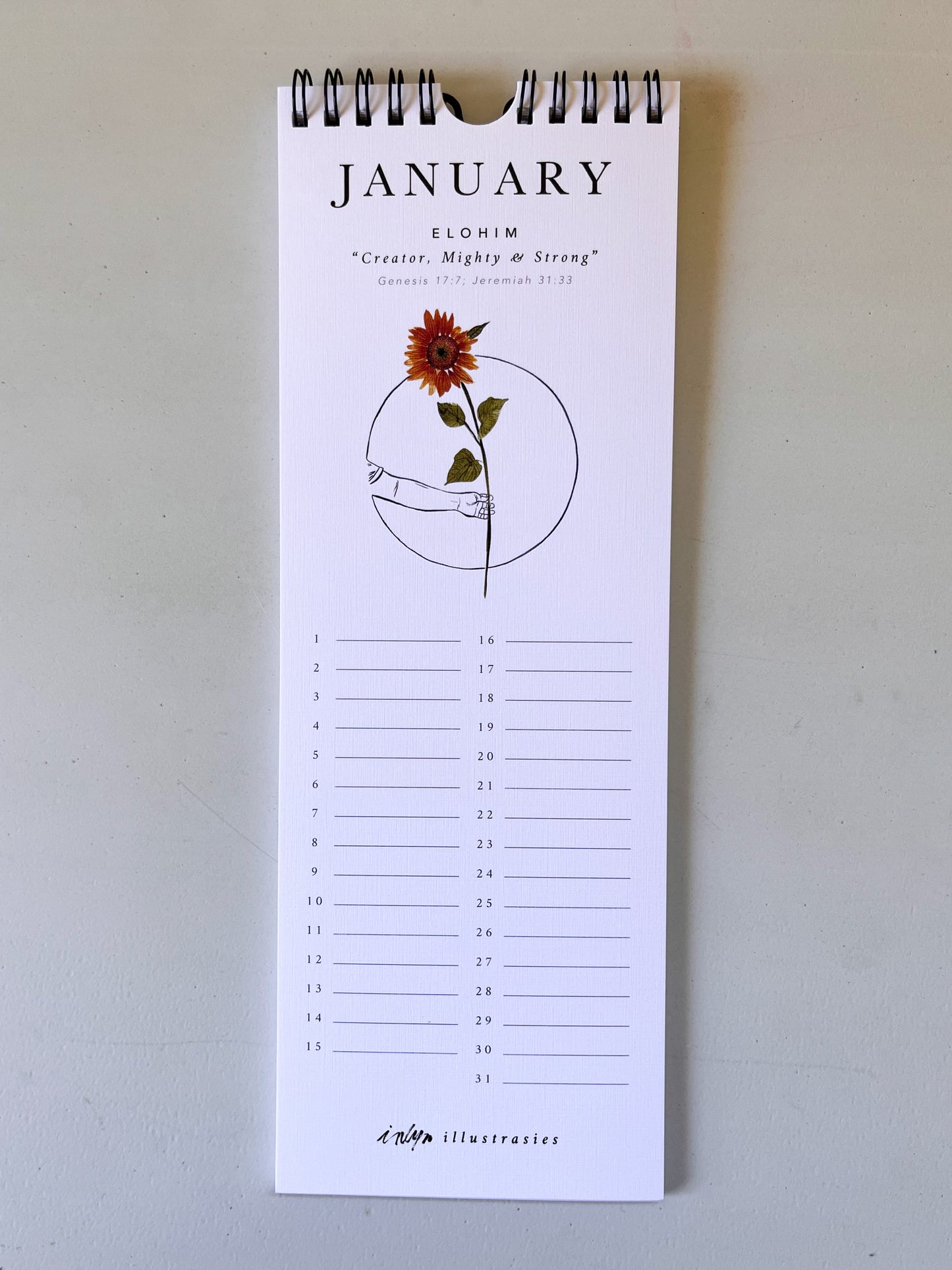 “The Names of God” Birthday Calendar