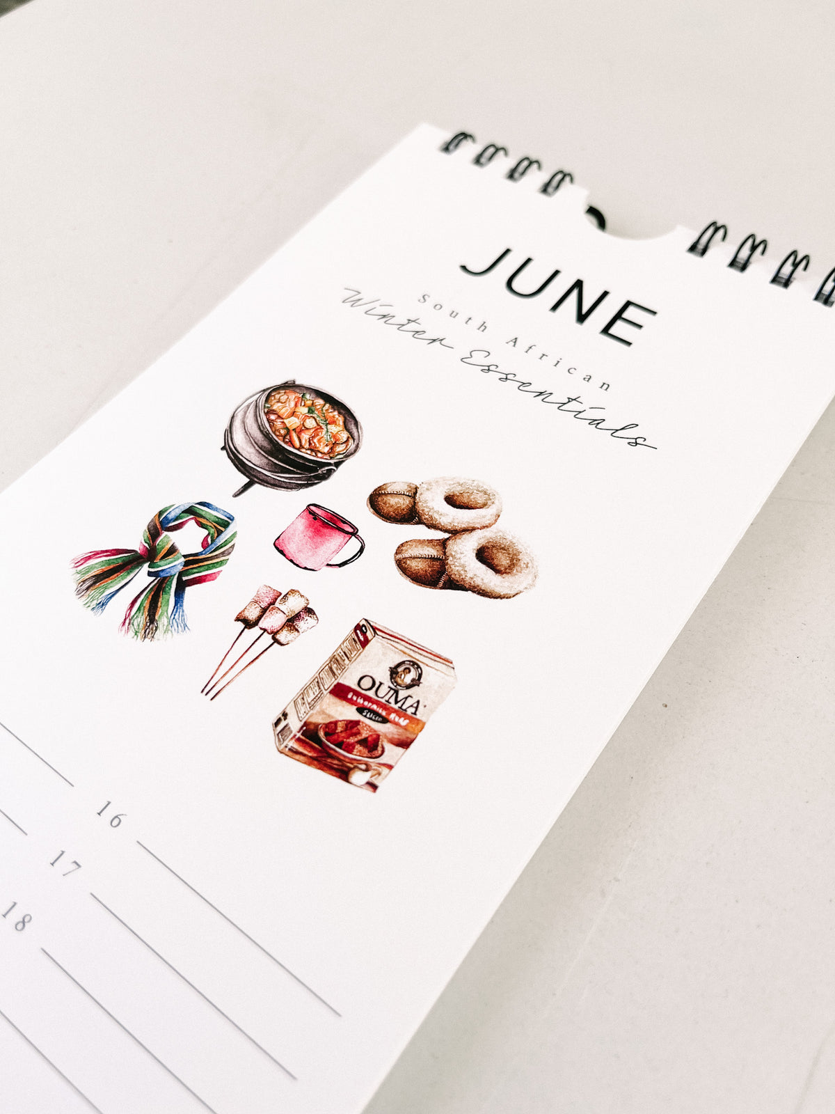 “Beloved South Africa” Birthday Calendar