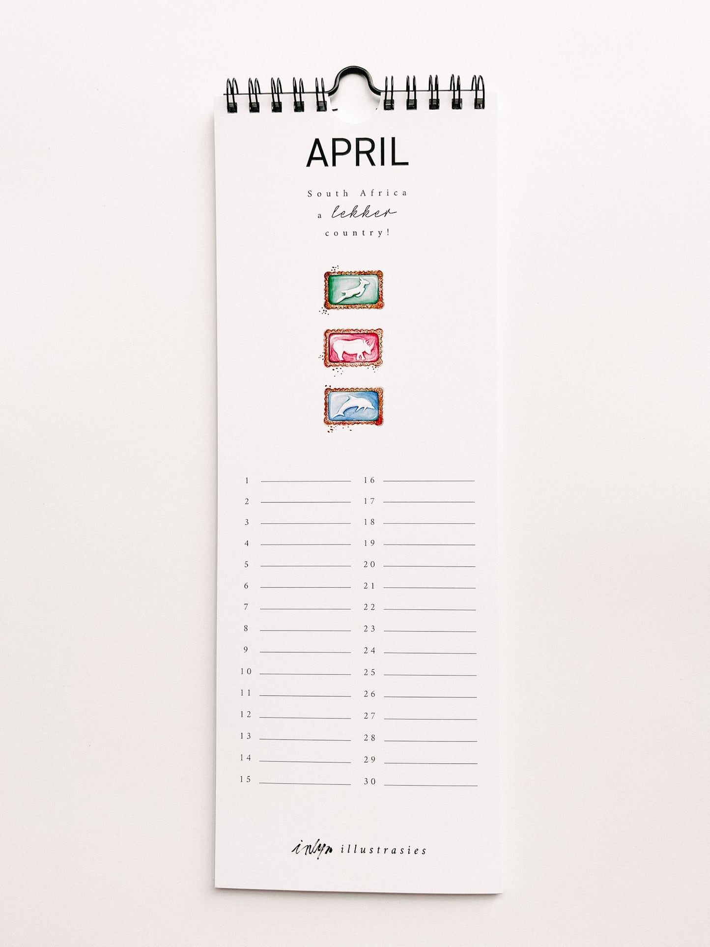 “Beloved South Africa” Birthday Calendar