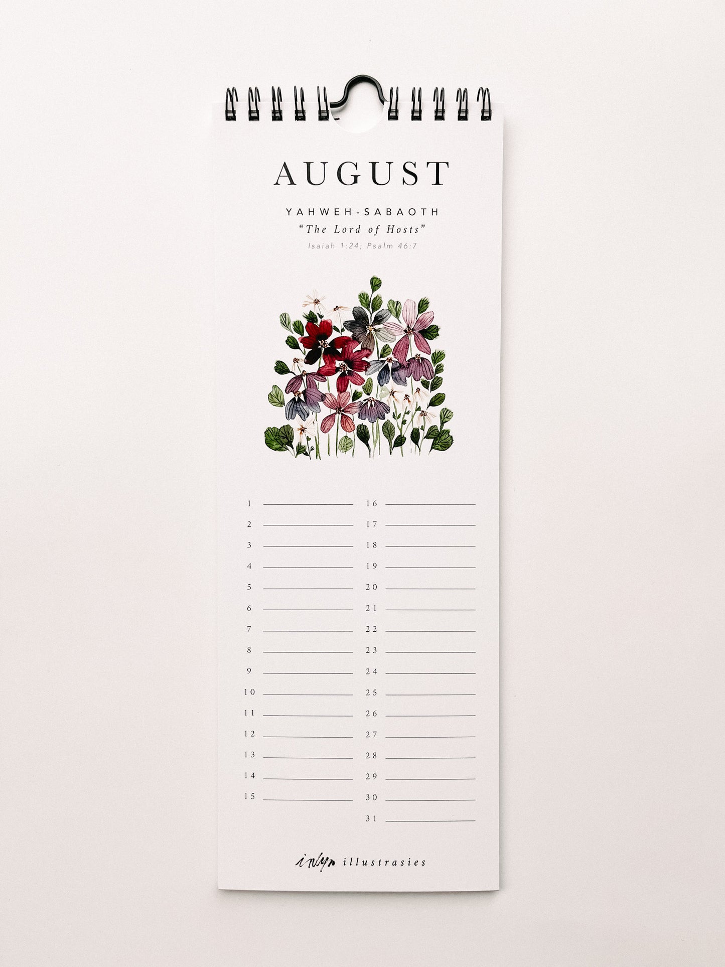 “The Names of God” Birthday Calendar